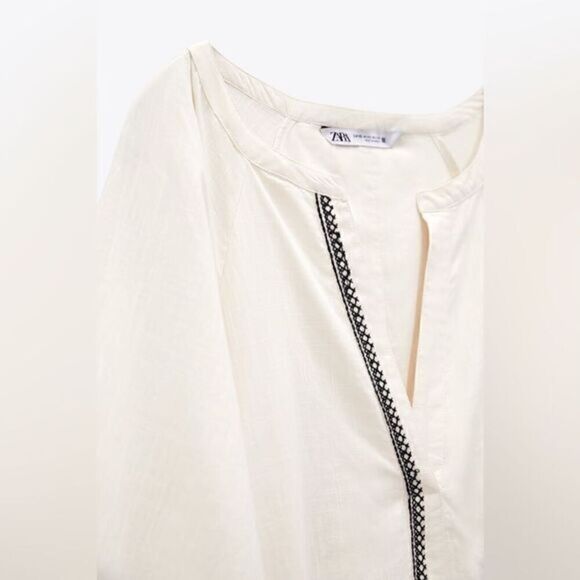 ZARA BOHO EMBROIDERED SHIRT DRESS‎ - Picture 12 of 13